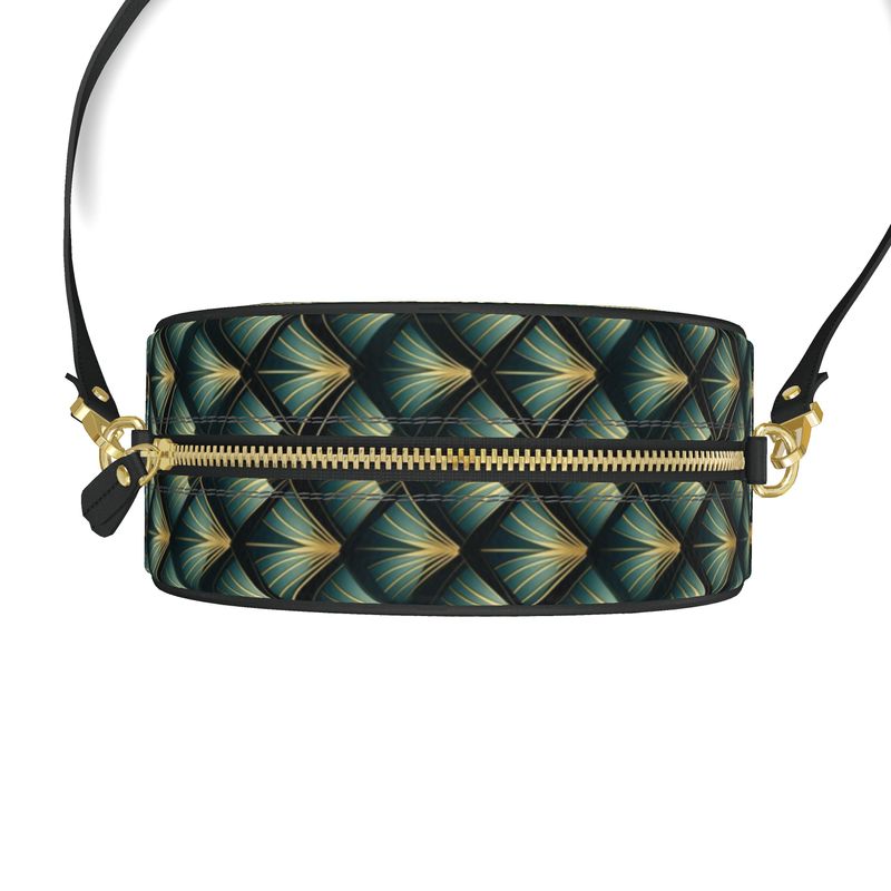 "Dreigiau Enfys" Celtic Dragon - Leather Round Bag Handmade to Order