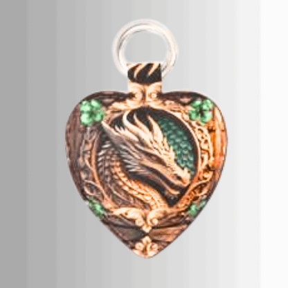 Shamrock Dragon Leather Key Ring - 2 Styles - Handmade to Order - Contrado