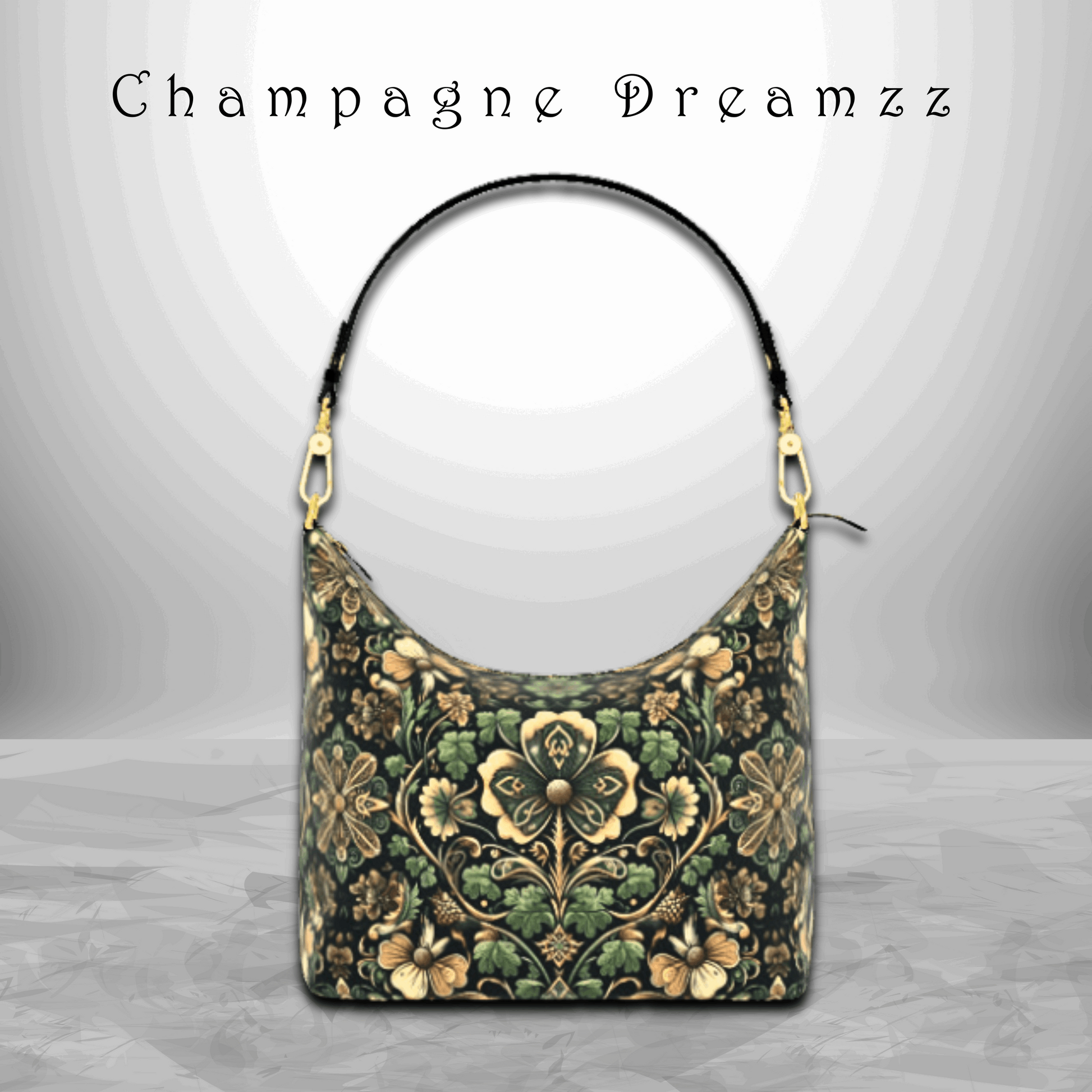 Shamrock Leather Hobo Bag - Detachable Handle- Handmade - Contrado