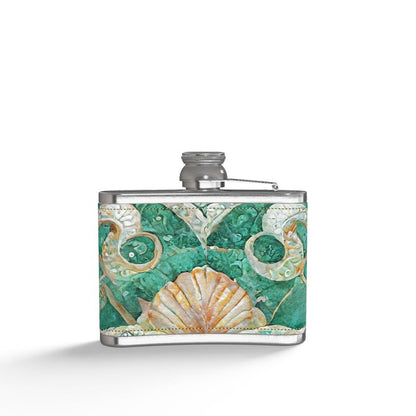 Selkie's Serenade Leather Hip Flask- 4/6 oz - Made to Order