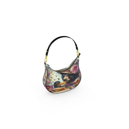 Honey Bear's Delight - Leather Curve Hobo Bag - Handmade to Order