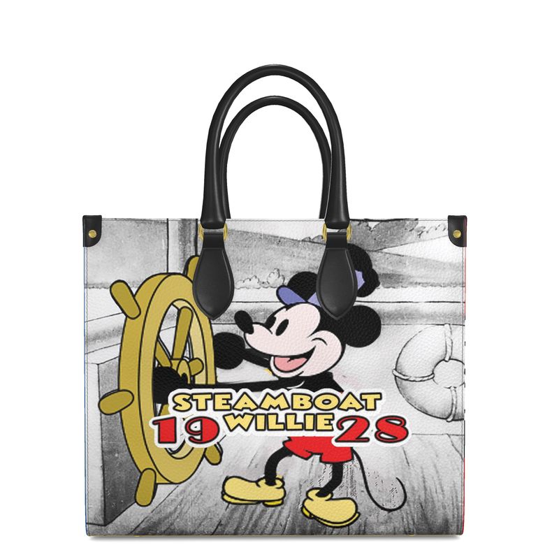 Steamboat Willie - Large Leather Shopper - Handmade to Order