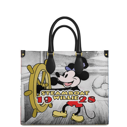 Steamboat Willie - Large Leather Shopper - Handmade to Order