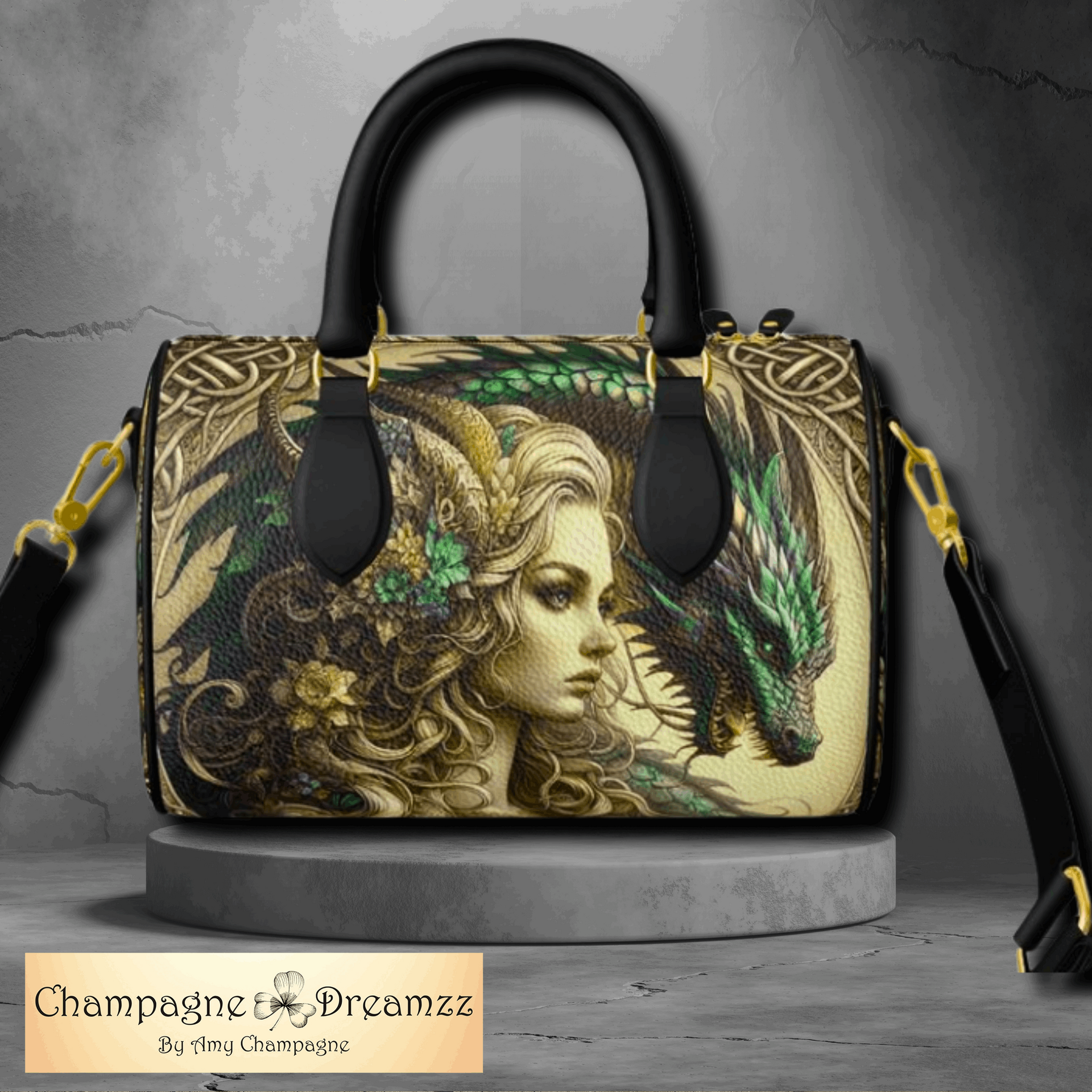 Lady of the Emerald Vale - Mini Denbigh Duffel Bag - Handmade to