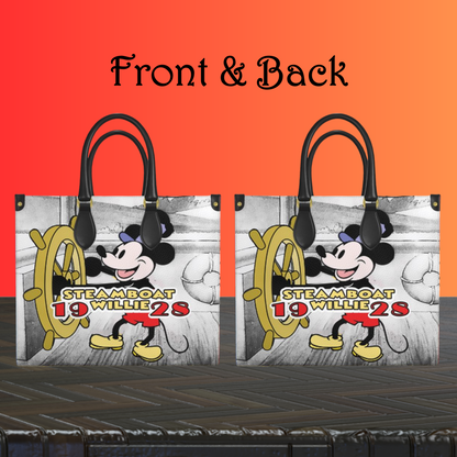 Steamboat Willie - Large Leather Shopper - Handmade to Order