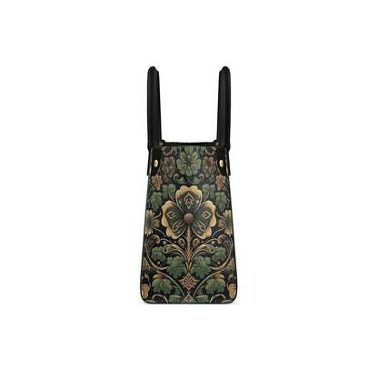 Celtic Green Dragon - Leather Mini Shopper Bag - Handmade to Order