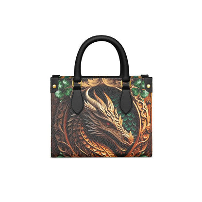 Shamrock Dragon Leather Mini Shopper Bag -Handmade to Order